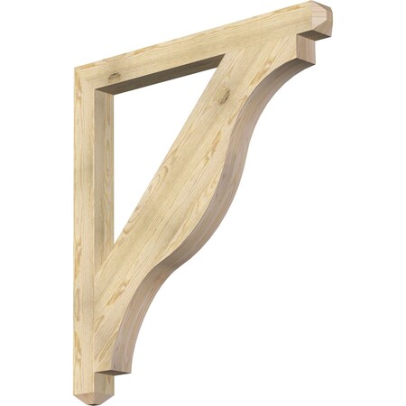 Ekena Millwork Funston Craftsman Rough Sawn Bracket, Douglas Fir, 4"W x 44"D x 48"H BKT04X44X48FST04RDF